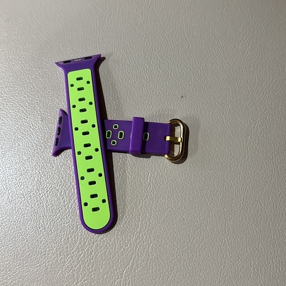 Apple I watch band.  Purple and green - Picture 2 of 3